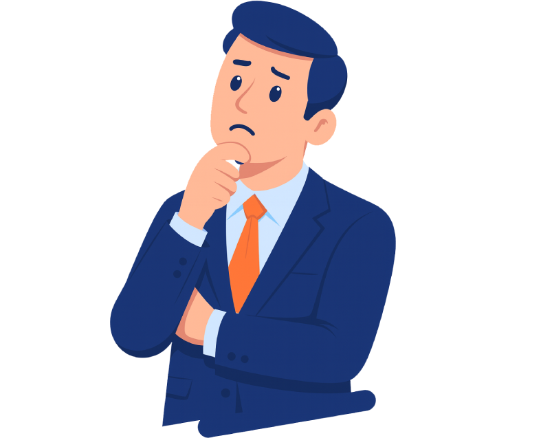 悩んでいる人のイラスト